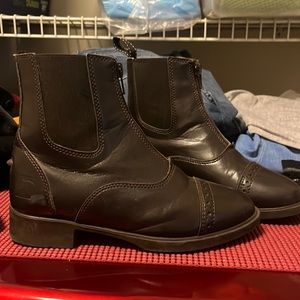 Used Riding Sport  Dover Saddlery Girls horse riding Boots Chocolate leather 3